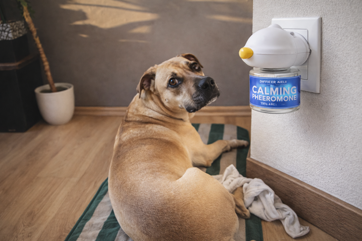 Avis cliente avec chien et diffuseur